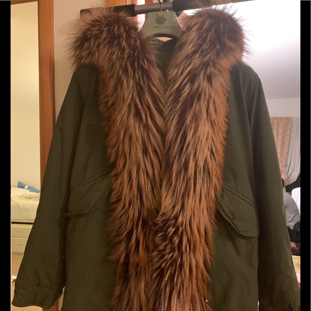Mr & Mrs Italy woman stone London  green parka